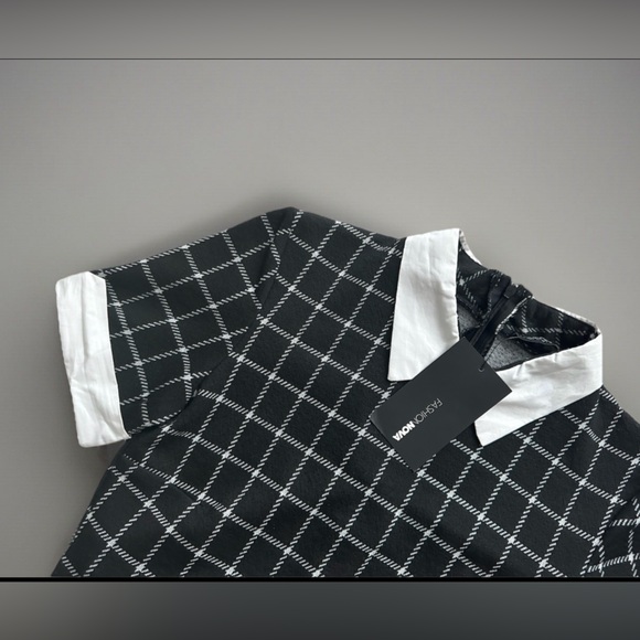 Collared plaid mini dress - Picture 3 of 9